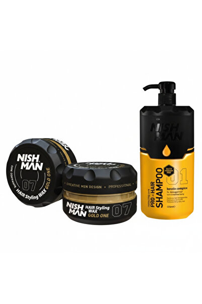 NISHMAN 07 SAÇ ŞEKİLLENDİRİCİ ULTRA SERT PARLAK WAX 150 Ml X 5 ADET/ + 1250 M...