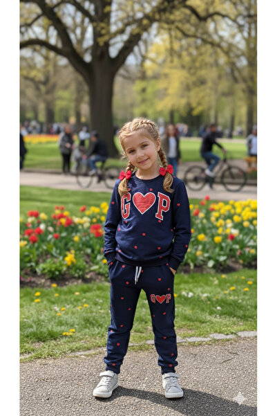 NURTOPU SET PENTRU FETE - Trening sezonier cu imprimeu inimioare, set 2 piese...