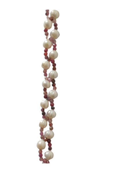 di Cultured pearl and ruby ​​bracelet