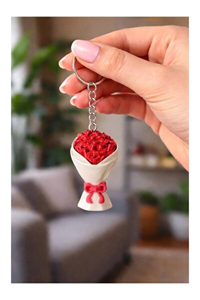 MisterionStudio Breloc Buchet de Trandafiri Figurină Drăguță și Adorabilă Imp...