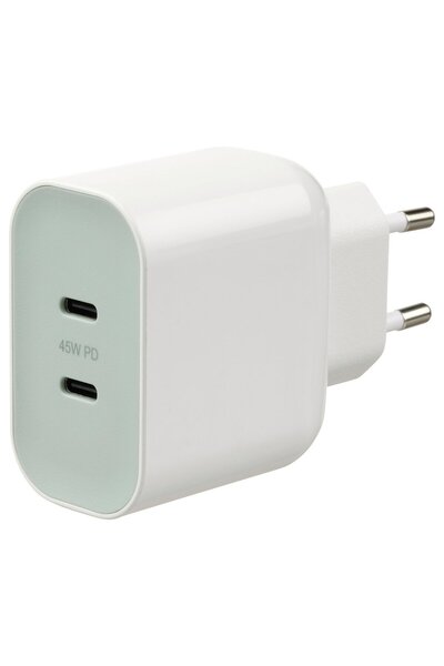 IKEA Încărcător USB SJÖSS 2 porturi 45W, încărcare rapidă