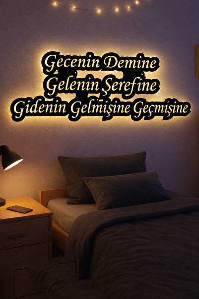 Lucenda LED Işıklı Dekoratif Duvar Tablosu Motivasyon, Atarlı & Anlamlı Söz T...