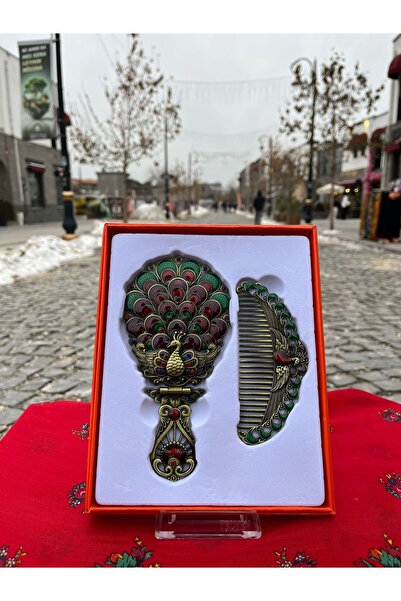 KURŞUNLU HEDİYELİK YÖRESEL AYNA TARAK SET ORTA