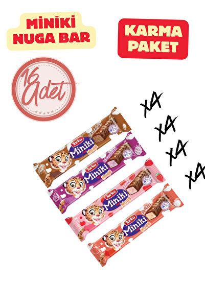 Torku MİNİKİ NUGA BAR KARMA PAKET 25 GR * 16 ADET