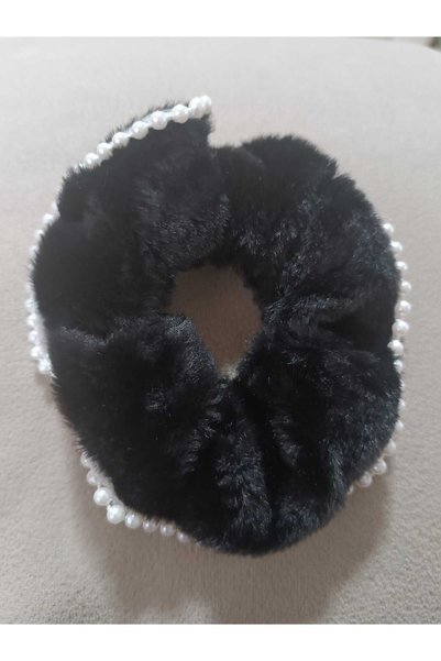 Efna Store Pearl Detailed Furry Plush 11 cm Bagel Buckle (1 Piece)