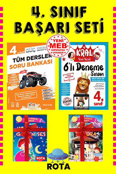 Rota Yayınları 4. Sınıf Tüm Dersler Başarı Seti Key Soru Bankası + Deneme Sın...