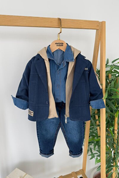 Minigimin Cicileri سترة مينيجيمين سيكيليز أريزونا المطرزة K بغطاء رأس Y طقم ف...