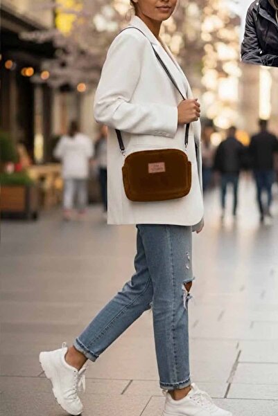 vynor atelier Geantă de mână și de umăr din pluș pentru femei - Geantă crossb...