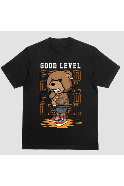 Kartier Tricou Unisex Negru Good Level Bear