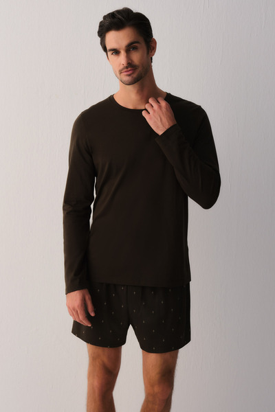 SUWEN Casual Essentials Erkek Uzun Kollu T-Shirt