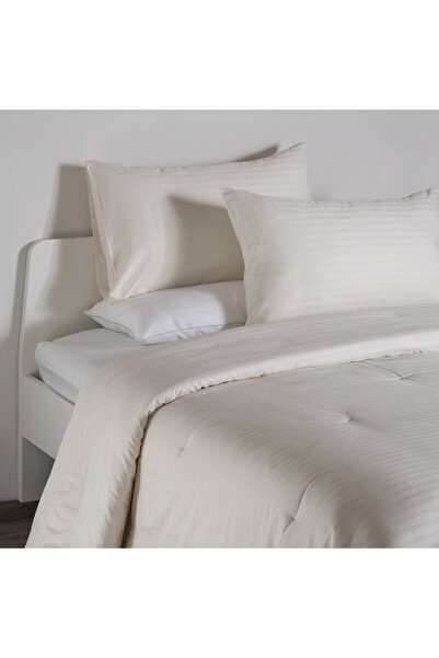 AMBRA 3Pcs cotton comforter set 220*240 cm, vanilla