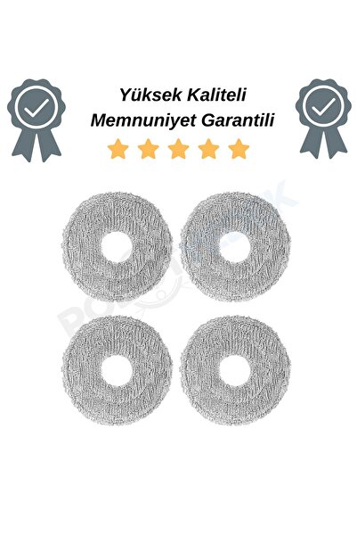 robotyedek Dreame X50 Ultra Complete (Rlx85Ce) 4 Pieces Microfiber Mop Cloths