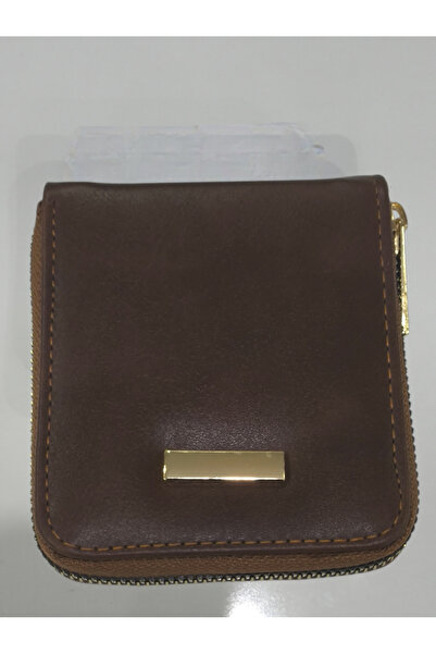 PİRAMİT Yandan Takozlu Wallet Taba