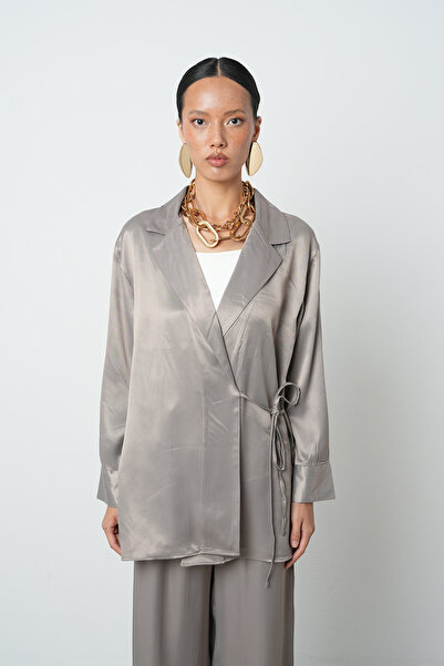 Orfeo Negro Women's Tie-Dye Satin Look Mink Jacket