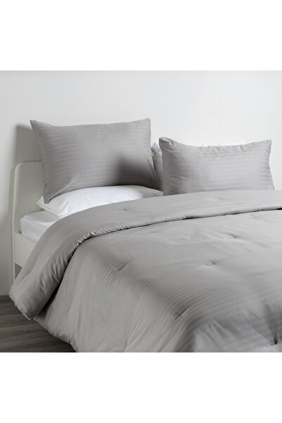 AMBRA 3pcs cotton comforter set 250*260 cm, grey