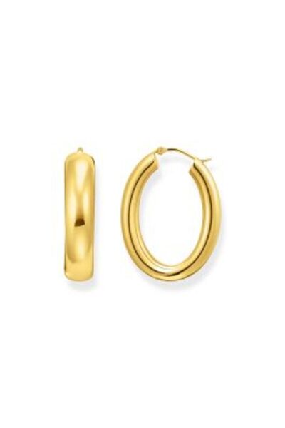 Thomas Sabo CR739-413-39 Bold - Gold-plated Chunky Hoop Earrings 34.2 mm Ladies