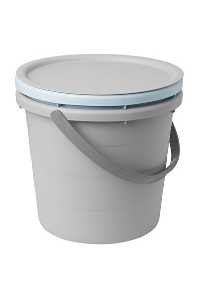 IKEA Set găleată PEPPRIG cu capac, 3 piese, gri/albastru