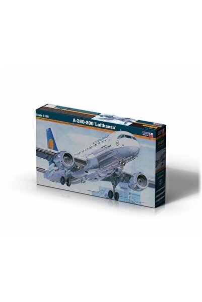 Genel Markalar F008 1/125 A-320-200 Lufthansa Yolcu Uçağı Plastik Model Kiti