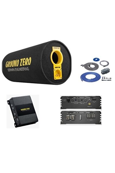 Ground Zero tube 30cm (12″) GZIA 100.2 2-channel car amplifier Recoil cable k...