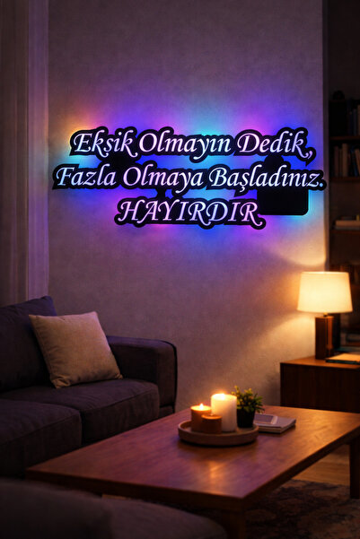 Lucenda LED Işıklı Dekoratif Duvar Tablosu Motivasyon, Atarlı & Anlamlı Söz T...