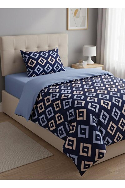 Design of colours طقم غطاء لحاف فردي مع ملاءة مطاطية