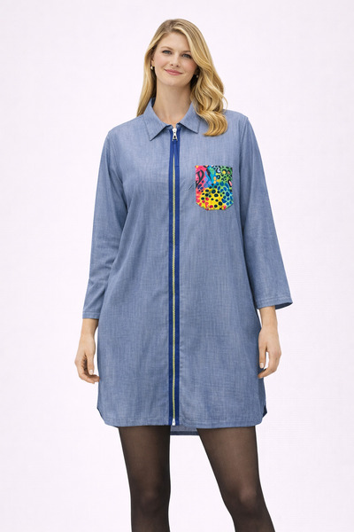 Ysatis Front Zipper Dress 4000134