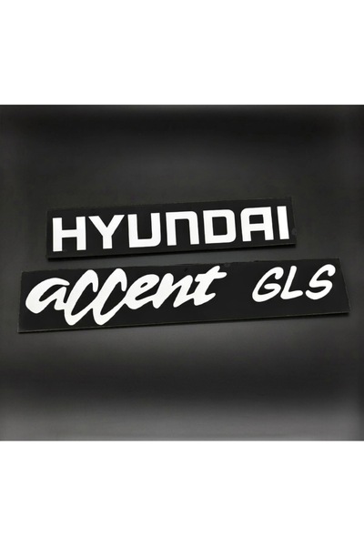 İŞCAN MOTOR Hyundai Accent Gls Yumurta Kasa Sticker BEYAZ SET (BAGAJ LOGO YAZ...