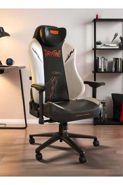 DROGO كرسي ألعاب مريح مصنوع من الجلد الصناعي الفاخر، مزود بمساند أذرع رباعية ...