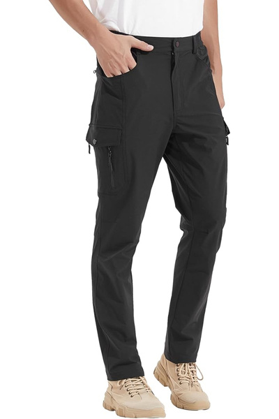 OEM Men's lightweight trekking pants, scratch resistant, 6 pockets, black S