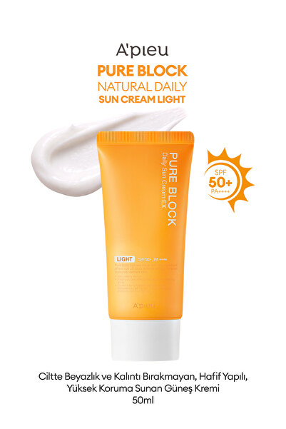 Missha Kalıntı Bırakmayan Güneş Kremi APIEU Pure Block Natural Daily Sun Crea...