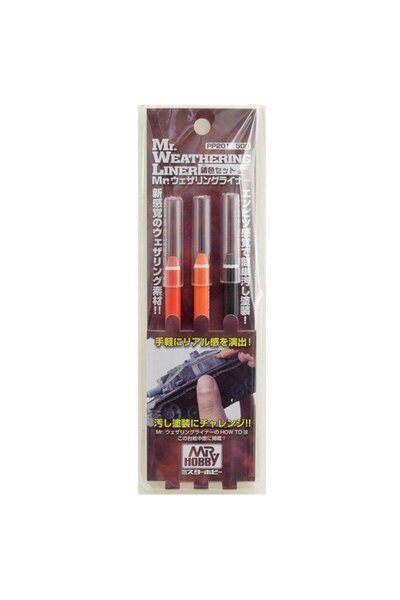Mr. Hobby Mr.Hobby Pp-201 Weathering Pen Set for Finished Model, 3 Pieces
