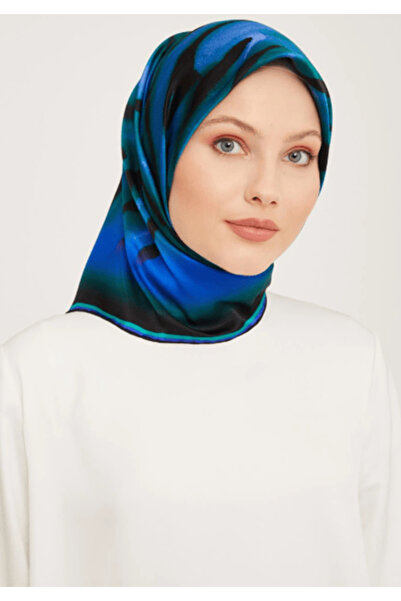 Armine Eșarfă din mătase Tivil Nostalji IST 9020-12 cu model zebră verde-alba...