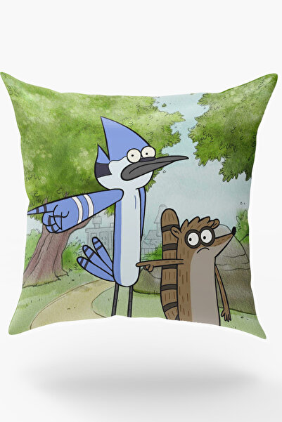 Karkan Tekstil Regular Show (M&R) Printed Fun Gift Pillow