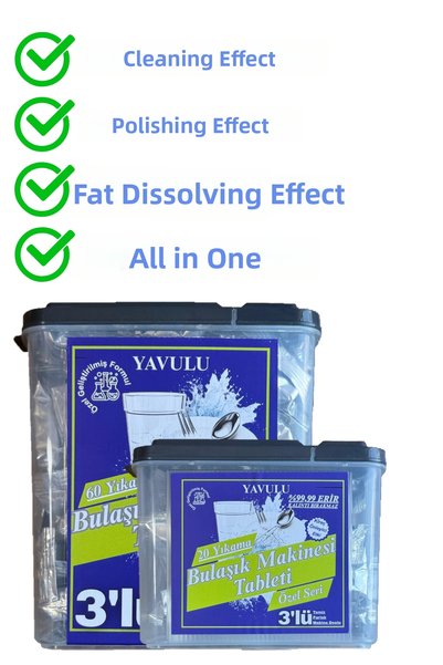 yavulu Dishwasher Tablets Three Effects in One Tablet Bag 500Gr