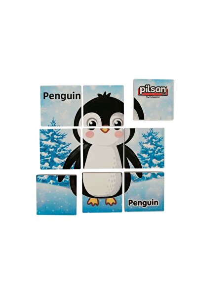 Besay Toys مجموعة ألغاز الحيوانات مكونة من 9 قطع 03-355- البطريق الأسود