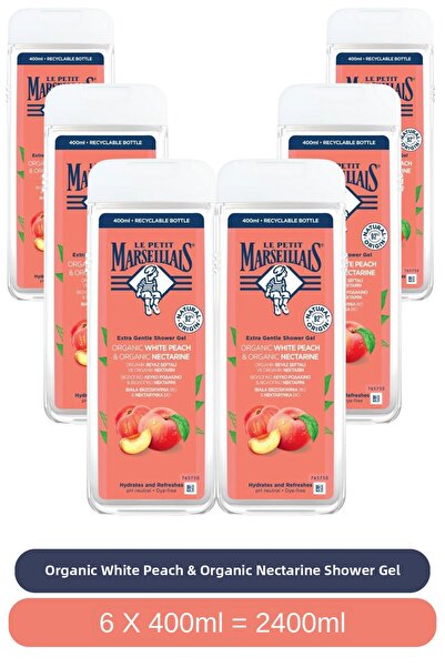 Le Petit Marseillais White Peach and Nectarine Shower Gel X6
