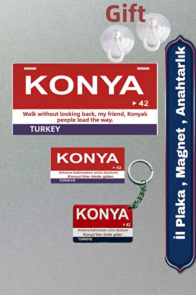 DURUSA Placă decorativă retro "Konya", Magnet retro, breloc cm, Semn decorati...