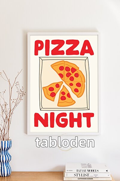 tablodea Decor de bucătărie în stil Pinterest pentru seara pizza, cu text, cu...