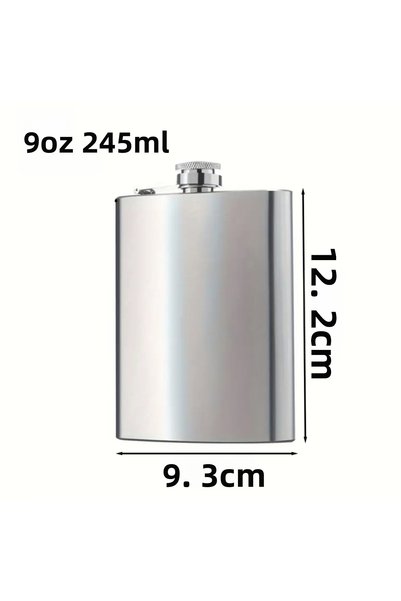 UrbanCove Co Premium, Stainless Steel Flask 9 oz (266ml) Portable, Durable (1 Piece)