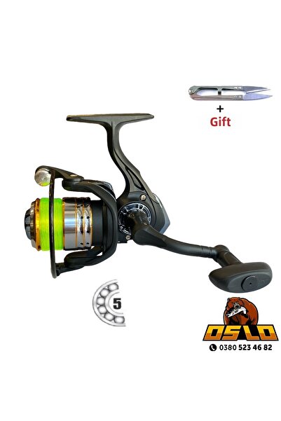 Oslo Риболовна макара Dodo 1000 с 5 мъниста и метална глава LRF & Spin