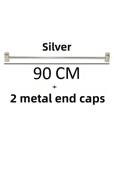 VENTİ PERDE Tijă BRIZ METAL GRI SILVER 1BUC + CAPS