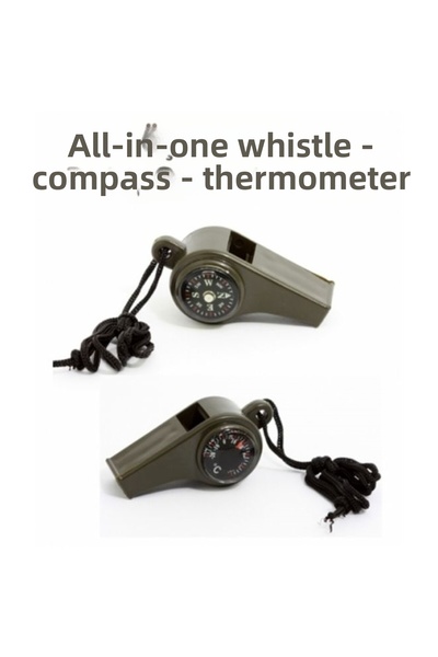 MAGİTOPTAN Σφυρίχτρα επιβίωσης με ιμάντα, πυξίδα και θερμόμετρο