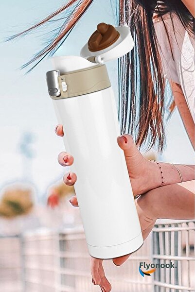 FLYON 450ml Double Layer and Lock Steel Thermos Cup - Leakproof Flask -666