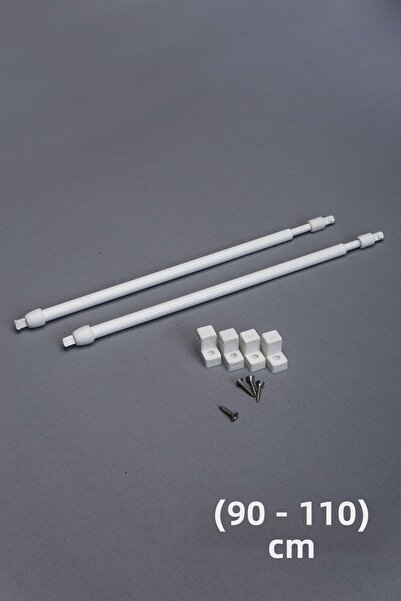 VENTİ PERDE 80 - 100 Cm Tijă de briză reglabilă 2 bucăți țevi de perdea din a...