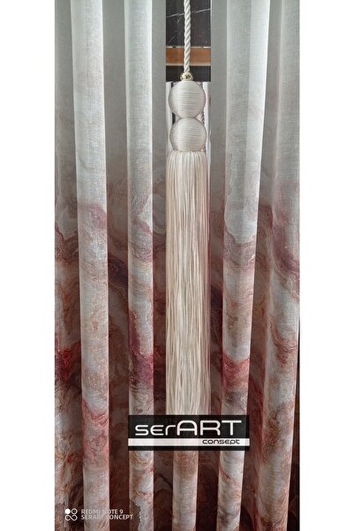serART Lampă suspendată cu perdele Romantic Cherry Bulk Tassel Cream
