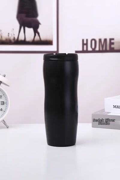 SEDEF SİLVER Double Layer 450 ml Stainless Steel Coffee Tea Mug Thermos Cup 510