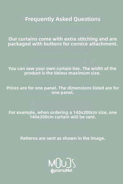 Moud's Green Floral Patterned Suede Living Room Hall Background Curtain Printed Extrafoam Drawstring Single Wing Prd-1037
