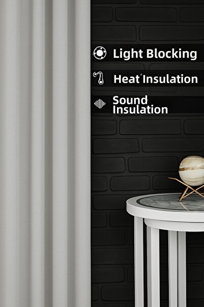 DEVRİM OLİVYA TEKSTİL Luxul 1 Cortina de fundal cu întunecare naturală de cal...