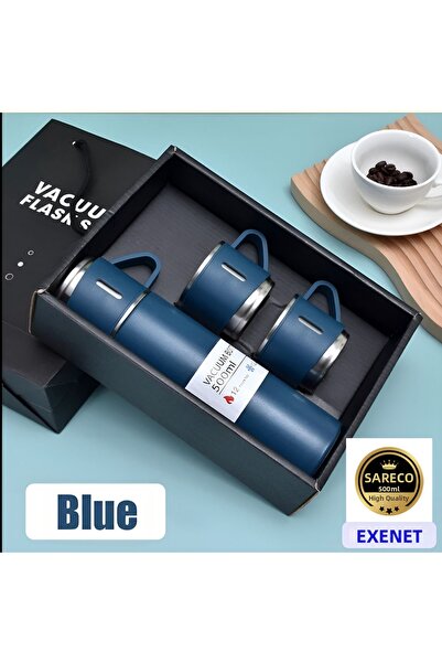 EXENET قسط مزدوج - طقم كوب ترمس من الفولاذ المقاوم للصدأ، طقم قارورة فاخرة مع...