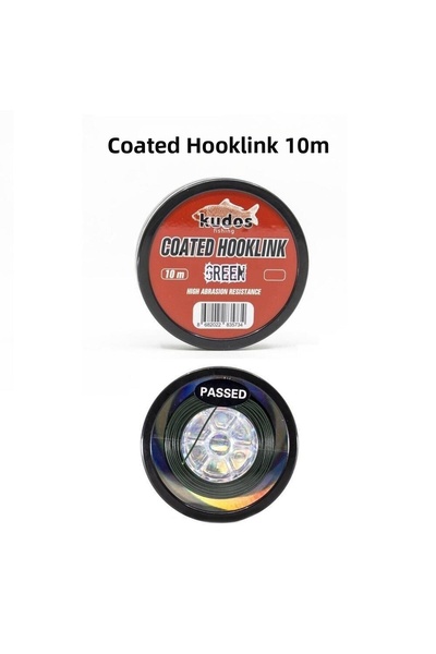 Kudos Coated Hooklink Green 10m 35 Lb